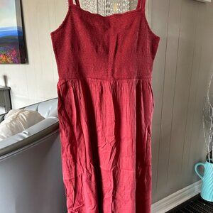 BNWT Terracotta Midi Dress Sz XL tall from Old Navy